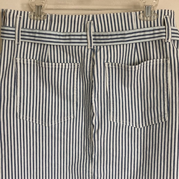 NWT J.Crew Railroad Stripe Denim Pencil Skirt Size 31 - Picture 4 of 8